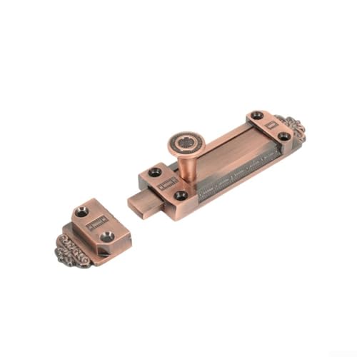 Türriegel aus Zinklegierung mit Metallknauf für Holztüren, Schränke und interne Aufbewahrungssicherheit (Kupfer) von Springwillfly