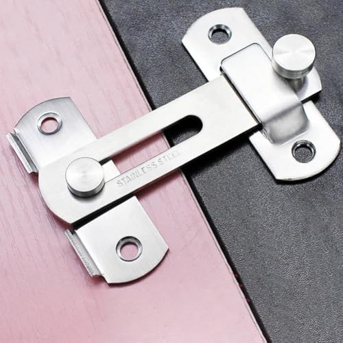 Türriegel und Überfalle aus Edelstahl, eine starke Option zur Sicherung von Scheunen- und Schiebetüren (schwarz) von Springwillfly
