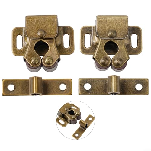 Türschließer aus Edelstahl, Doppelrollen-Stil für Schränke in Wohnmobilen und Booten (grüne Bronze) von Springwillfly