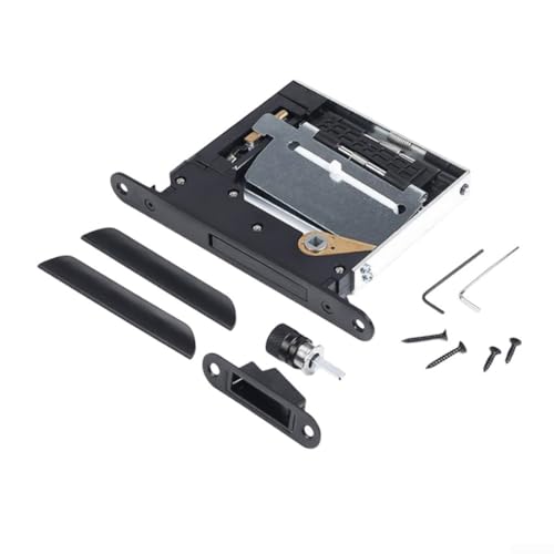 Unsichtbares Türschloss für den Innenbereich mit leisem flachem Design und Anti-Lock-Griff, geeignet für Schlafzimmer- und Badezimmertüren, um Privatsphäre ohne sichtbare Hardware zu erhalten (schwarz von Springwillfly
