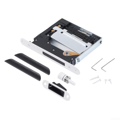 Unsichtbares Türschloss für den Innenbereich mit leisem flachem Design und Anti-Lock-Griff, geeignet für Schlafzimmer- und Badezimmertüren, um Privatsphäre ohne sichtbare Hardware zu erhalten (weiß) von Springwillfly