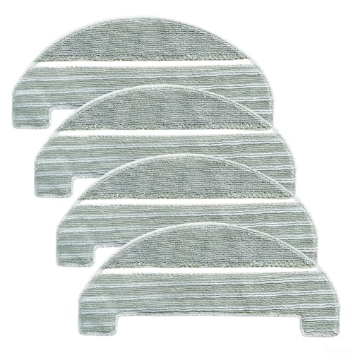 Vactidy T7 T8 Wischtuch-Set, 4 oder 10 Stück Ersatz-Mikrofaser-Lappen für Roboter-Staubsaugerwartung (4 Stück) von Springwillfly