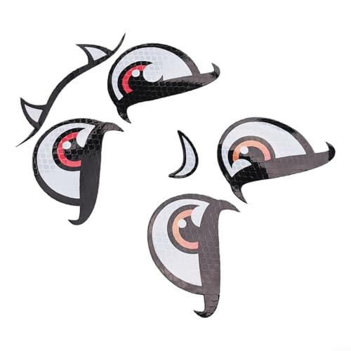Verbessert die Sichtbarkeit des Rasenmähers mit reflektierenden Augenklappen, 2 oder 3 lustige Designs für einfache Anpassung (2 Stück) von Springwillfly
