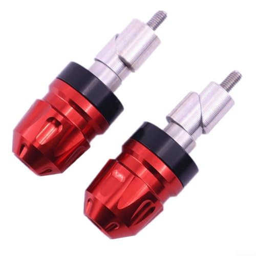 Vibrationsdämpfende Lenkerenden aus Aluminiumlegierung für 22 mm Motorradlenker (rot) von Springwillfly