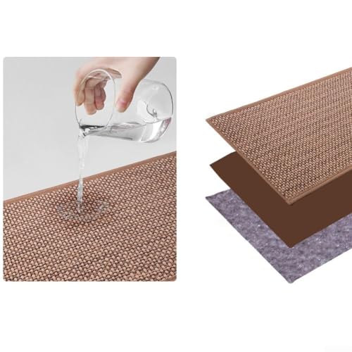 Waschbare, rutschfeste Treppenteppiche mit müheloser Anwendung für Ihr Zuhause (Beige) von Springwillfly