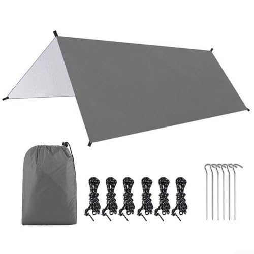 Wasserdichte Regenplane, 300 cm, mit Nylonseil und Spikes, für Camping, Wandern und Angeln im Freien Wasserdichte Regenplane, 300 cm, mit Nylonseil und Spikes, für Camping, Wandern und Angeln im Freien von Springwillfly