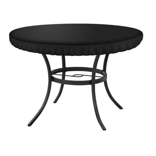 Wasserdichte runde Tischabdeckung, maßgeschneidert für Stahl-Terrassentische mit verstellbaren Funktionen (78 x 10 cm) von Springwillfly