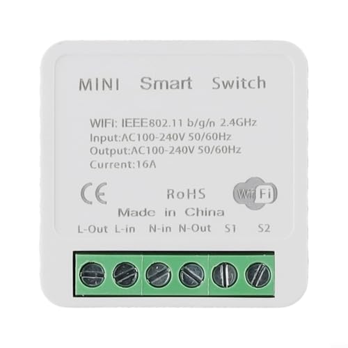 WiFi-fähiger Lichtschalter-Timer, 16 A Zwei-Wege-Steuerung ohne Hub-Anforderung für Smart Home Integration von Springwillfly