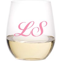 Monogrammed Stemless Weinbecher | 4Er-Set // Bachelorette Party Favor, Monogramm Weinglas, Personalisierter Aus Kunststoff von SprinkledWithPink