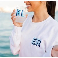 Shadow Monogram Stemless Weinbecher | 4Er-Set - Bachelorette, Pool, Strand, Unter 20, Weinglas Mit Monogramm, Plastikwein, 4. Juli von SprinkledWithPink