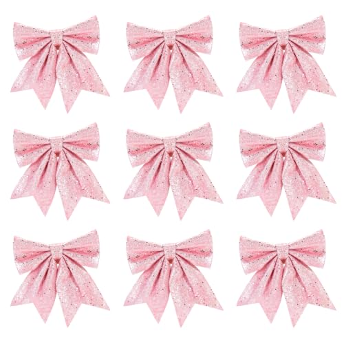 Sprinlot Schleifen Weihnachtsbaum Rosa, 9pcs Schleife Weihnachten, Geschenkschleifen Weihnachten, Christmas Bows, Rosa Weihnachtsschleifen Outdoor, Schleifen für Weihnachtsbaum Decoration Sprinlot Schleifen Weihnachtsbaum Rosa, 9pcs Schleife Weihnachten, Geschenkschleifen Weihnachten, Christmas Bows, Rosa Weihnachtsschleifen Outdoor, Schleifen für Weihnachtsbaum Decoration von Sprinlot