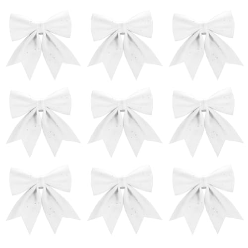 Sprinlot Schleifen Weihnachtsbaum Weiß, 9pcs Schleife Weihnachten, Geschenkschleifen Weihnachten, Christmas Bows, Weiß Weihnachtsschleifen Outdoor, Schleifen für Weihnachtsbaum Decoration Sprinlot Schleifen Weihnachtsbaum Weiß, 9pcs Schleife Weihnachten, Geschenkschleifen Weihnachten, Christmas Bows, Weiß Weihnachtsschleifen Outdoor, Schleifen für Weihnachtsbaum Decoration von Sprinlot