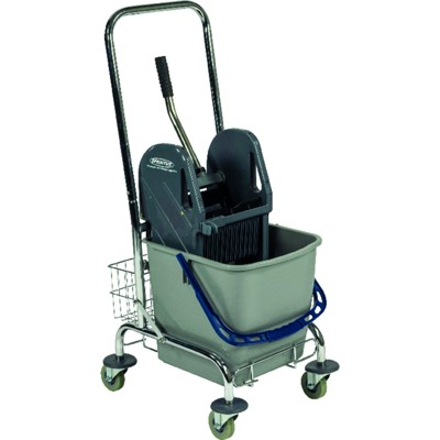 Einfachfahreimer chrom 1x 27l mit Presse von Sprintus