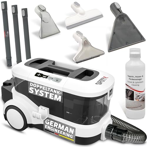 SPRiNTUS Nasssauger Polsterreiniger Gerät SPOTTY mit 170mbar Saugleistung für gründliche Reinigung von Teppich, Polster, Tierhaar, Auto & Hartboden I Hygienischer Teppichreiniger Waschsauger [67db] von Sprintus