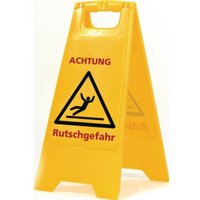 Sprintus Warnschild Achtung Rutschgefahr Schriftzug 300mm 570mm gelb/schwarz/rot von Sprintus