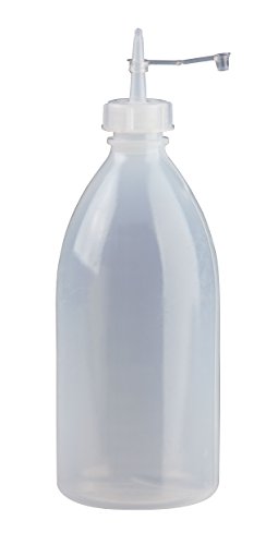 Spritzflaschen 6 x 500ml rund Natur aus LDPE inkl. Tropferverschluss mit Halteband und Kappe (Spritzverschluss), Laborflasche, Enghals, Dosierflasche, Dosierflaschen *** von Spritzflaschen