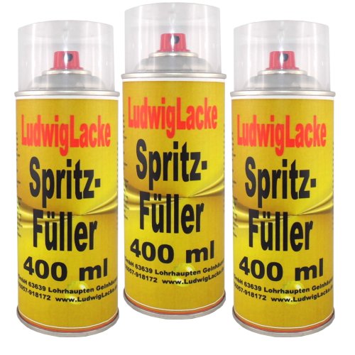 3 Spraydosen Spritzspachtel Spritzfüller Grundierung für Autolack grau von Spritzfüller Spritzspachtel