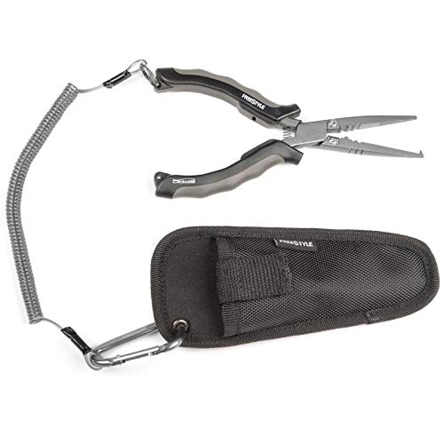 Spro Freestyle Recon Pliers - Angelzange, Hakenlöser, Sprengringzange, Braid Cutter, Zange zum Spinnangeln, Anglerzange von Spro