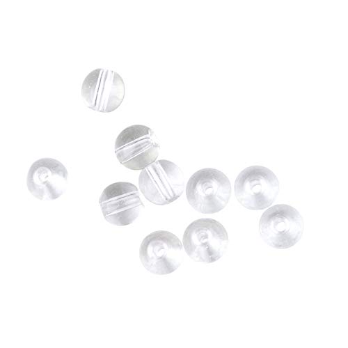 Spro Montageperlen für Raubfischvorfächer Round Smooth Glass Beads, Durchmesser/Farbe:4mm / Clear Diamond von Spro