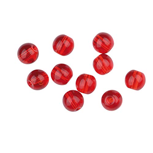 Spro Montageperlen für Raubfischvorfächer Round Smooth Glass Beads, Durchmesser/Farbe:4mm / Red Ruby von Spro