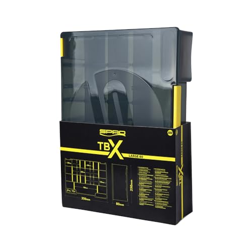 Spro TBX 80L Dark 35x25x8cm - Angelbox, Köderbox für Softbaits & Hardbaits, Angelzubehör zum Spinnfischen von Spro