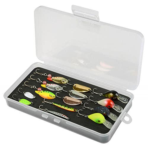 Spro Tackle Box with EVA 17,5x9,5x3cm - Blinkerbox für Kunstköder, Tacklebox für Spinner & Blinker, Köderbox für Kunstköder von Spro