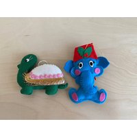 Paar Elefant Und Schildkröte Vintage Filz Christbaumschmuck Retro 60Er 70Er Weihnachten Tier Ornamente Paar Elefant Und Schildkröte Vintage Filz Christbaumschmuck Retro 60Er 70Er Weihnachten Tier Ornamente von SpruceHouseVintage