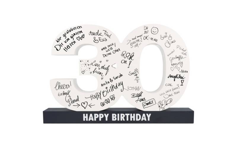 Spruchreif® Dekofigur XL Gästebuch zum Geburtstag · Gästebuch Zahl · Geschenk zum Jubiläum von Spruchreif®
