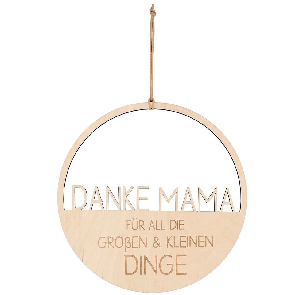 Spruchreif® Dekohänger Deko Loop · Holz-Dekohänger · Wanddeko · Türkranz · Hoop · Geschenkidee Mama/Oma · Geschenk zum Muttertag · Danke, Mama, Danke, Oma von Spruchreif®