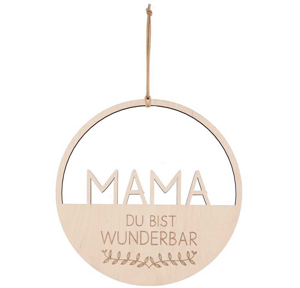 Spruchreif® Dekohänger Deko Loop · Holz-Dekohänger · Wanddeko · Türkranz · Hoop · Geschenkidee Mama/Oma · Geschenk zum Muttertag von Spruchreif®