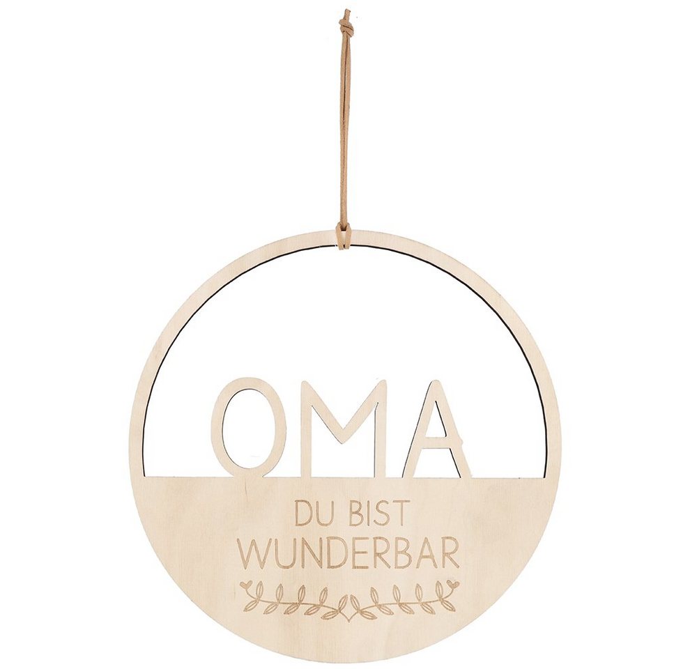 Spruchreif® Dekohänger Deko-Loop · Holz-Dekohänger ·Türkranz · Geschenkidee Muttertag von Spruchreif®