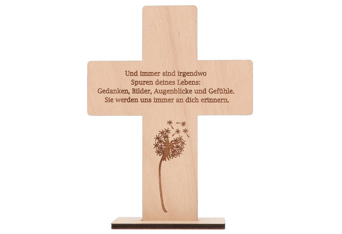 Spruchreif® Dekoobjekt Holzkreuz mit Gravur, Christliche Geschenk, Trauergeschenk von Spruchreif®