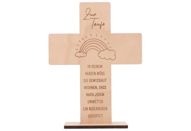 Spruchreif® Dekoobjekt Holzkreuz mit Gravur – Geschenk zur Konfirmation, Kommunion & Taufe von Spruchreif®