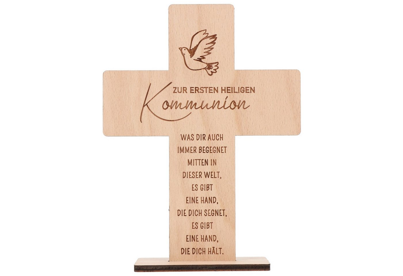 Spruchreif® Dekoobjekt Holzkreuz mit Gravur – Geschenk zur Konfirmation, Kommunion & Taufe von Spruchreif®
