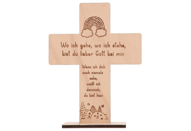 Spruchreif® Dekoobjekt Holzkreuz mit Gravur – Geschenk zur Konfirmation, Kommunion & Taufe von Spruchreif®