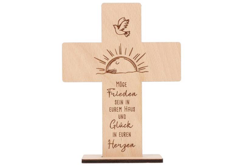 Spruchreif® Dekoobjekt Holzkreuz mit Gravur – Geschenk zur Konfirmation, Kommunion & Taufe von Spruchreif®