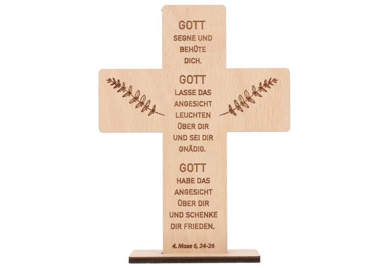 Spruchreif® Dekoobjekt Holzkreuz mit Gravur – Geschenk zur Konfirmation, Kommunion & Taufe von Spruchreif®