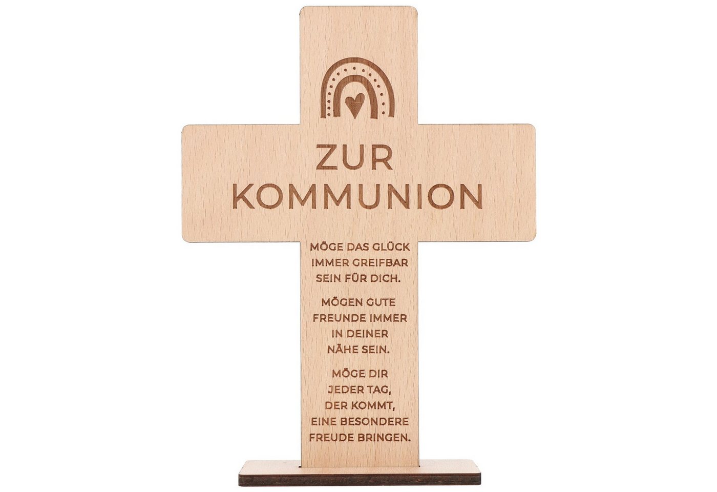 Spruchreif® Dekoobjekt Holzkreuz mit Gravur – Geschenk zur Konfirmation, Kommunion & Taufe von Spruchreif®