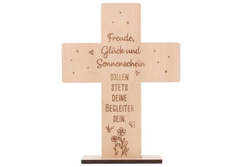 Spruchreif® Dekoobjekt Holzkreuz mit Gravur – Geschenk zur Konfirmation, Kommunion & Taufe von Spruchreif®