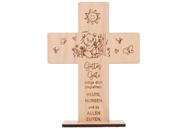 Spruchreif® Dekoobjekt Holzkreuz mit Gravur – Geschenk zur Konfirmation, Kommunion & Taufe von Spruchreif®
