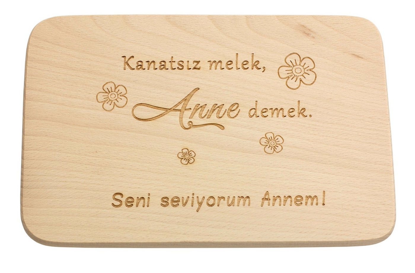 Spruchreif® Frühstücksbrett Frühstücksbrettchen aus Holz · Brotzeitbrett mit türkischer Spruch von Spruchreif®