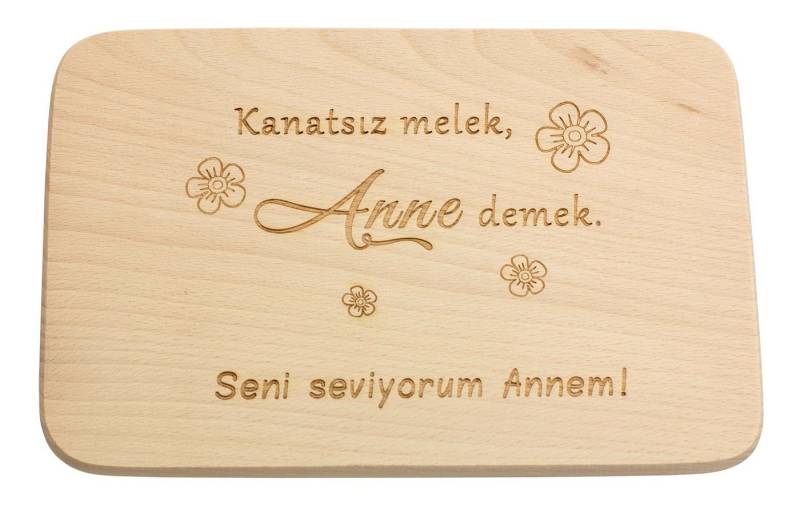 Spruchreif® Frühstücksbrett Frühstücksbrettchen aus Holz · Brotzeitbrett mit türkischer Spruch von Spruchreif®