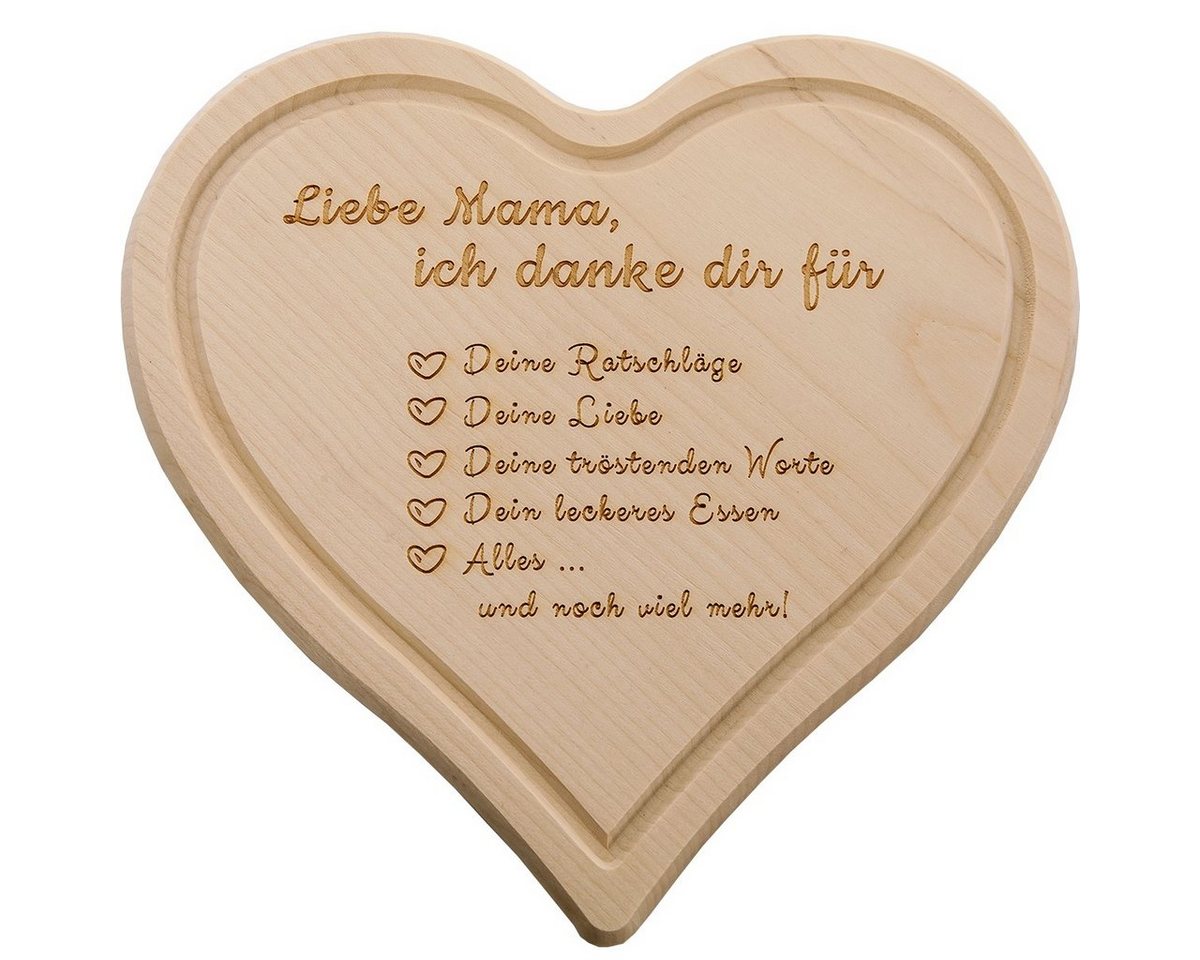 Spruchreif® Frühstücksbrett Frühstücksbrettchen aus Holz · Brotzeitbrett mit Gravur · Geschenk für Familie · Herzbrettchen · Familiengeschenke · Weihnachtsgeschenk von Spruchreif®