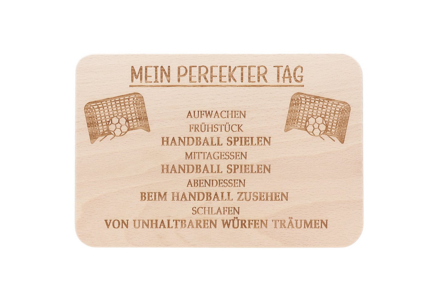 Spruchreif® Frühstücksbrett Holz-Frühstücksbrettchen · Brotzeitbrett mit Gravur · Geschenk Hobby von Spruchreif®