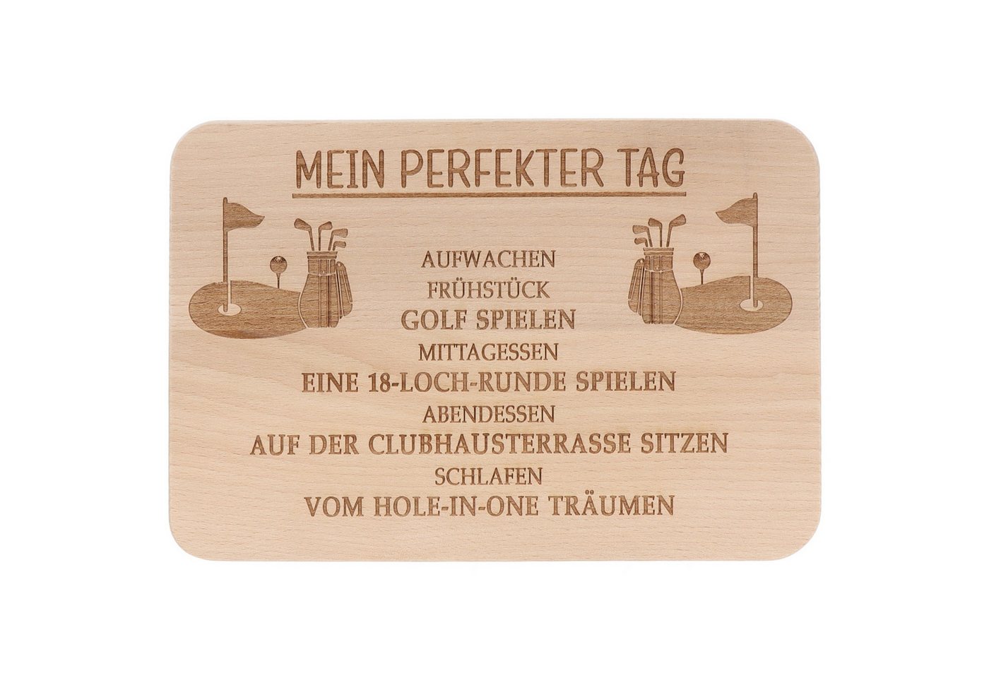 Spruchreif® Frühstücksbrett Holz-Frühstücksbrettchen · Brotzeitbrett mit Gravur · Geschenk Hobby von Spruchreif®