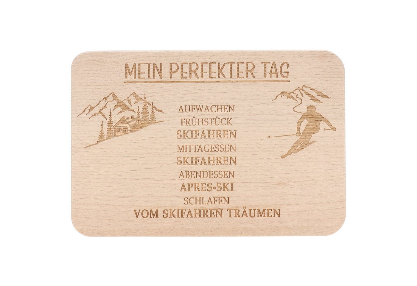 Spruchreif® Frühstücksbrett Holz-Frühstücksbrettchen · Brotzeitbrett mit Gravur · Geschenk Hobby von Spruchreif®