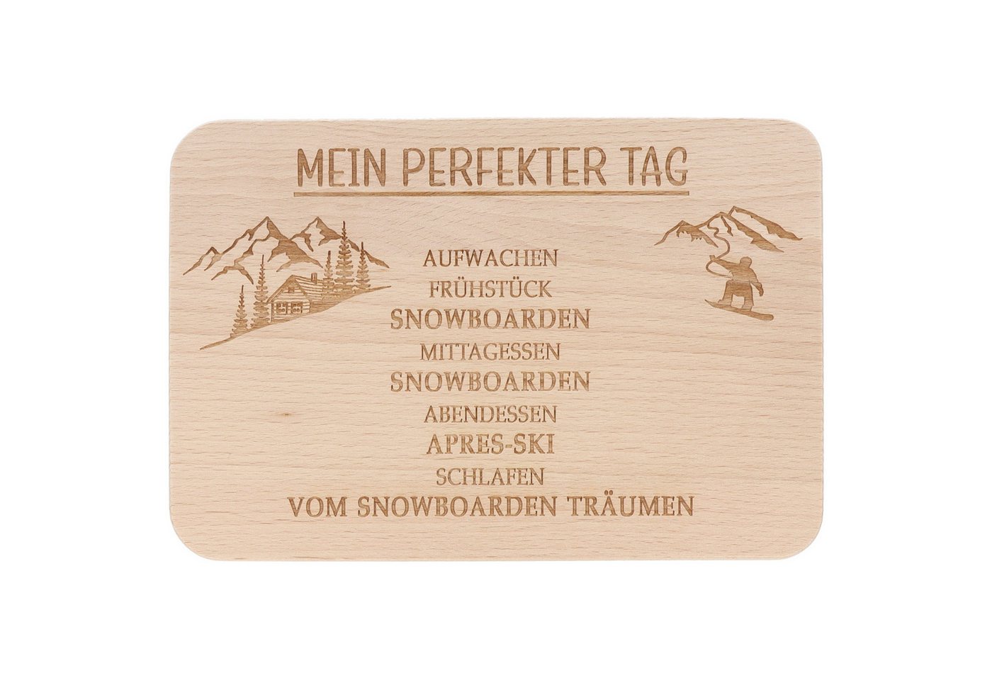 Spruchreif® Frühstücksbrett Holz-Frühstücksbrettchen · Brotzeitbrett mit Gravur · Geschenk Hobby von Spruchreif®