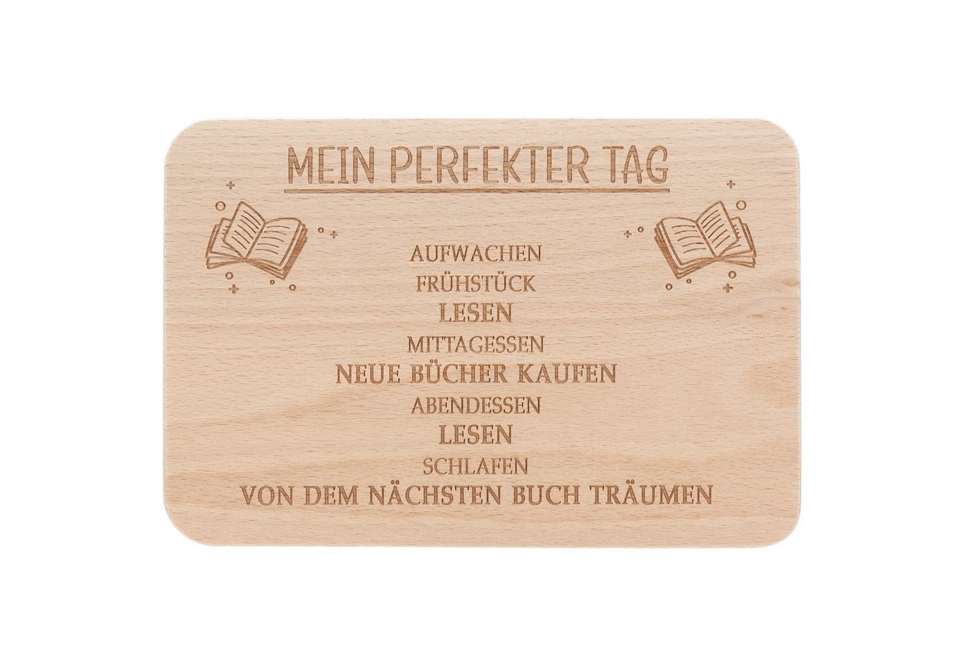 Spruchreif® Frühstücksbrett Holz-Frühstücksbrettchen · Brotzeitbrett mit Gravur · Geschenk Hobby von Spruchreif®