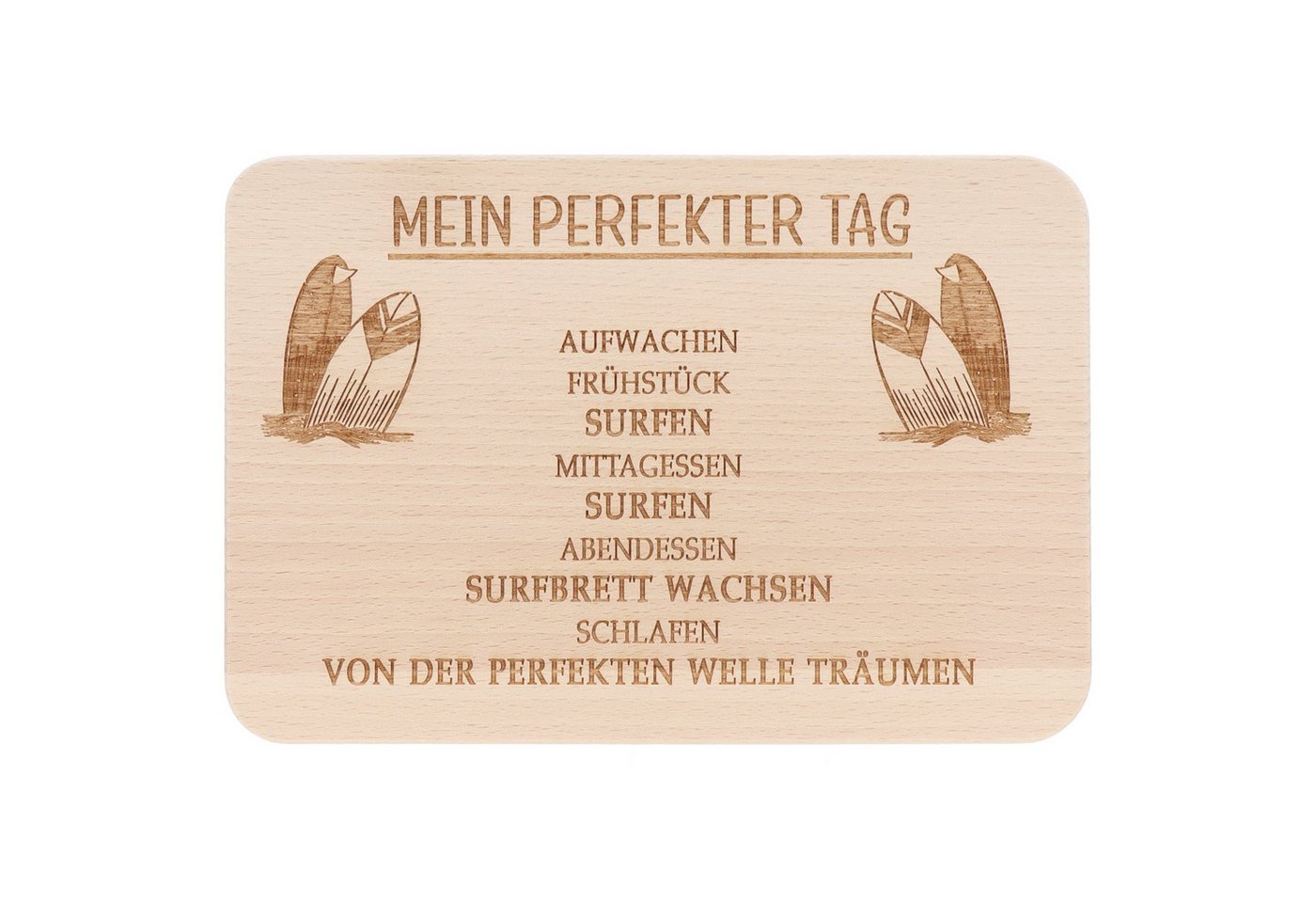 Spruchreif® Frühstücksbrett Holz-Frühstücksbrettchen · Brotzeitbrett mit Gravur · Geschenk Hobby von Spruchreif®