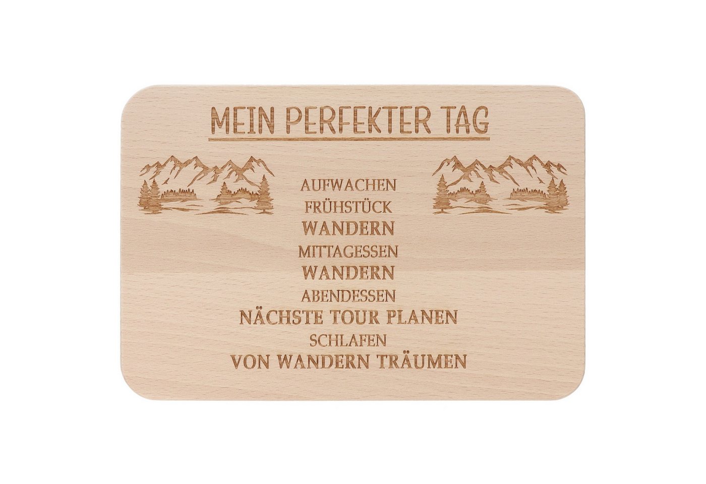 Spruchreif® Frühstücksbrett Holz-Frühstücksbrettchen · Brotzeitbrett mit Gravur · Geschenk Hobby von Spruchreif®